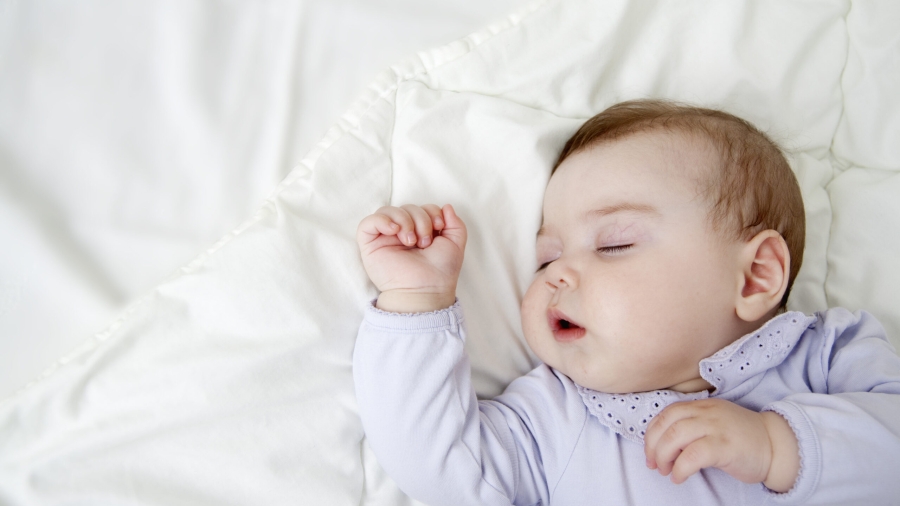 little girl sleeping sweetly